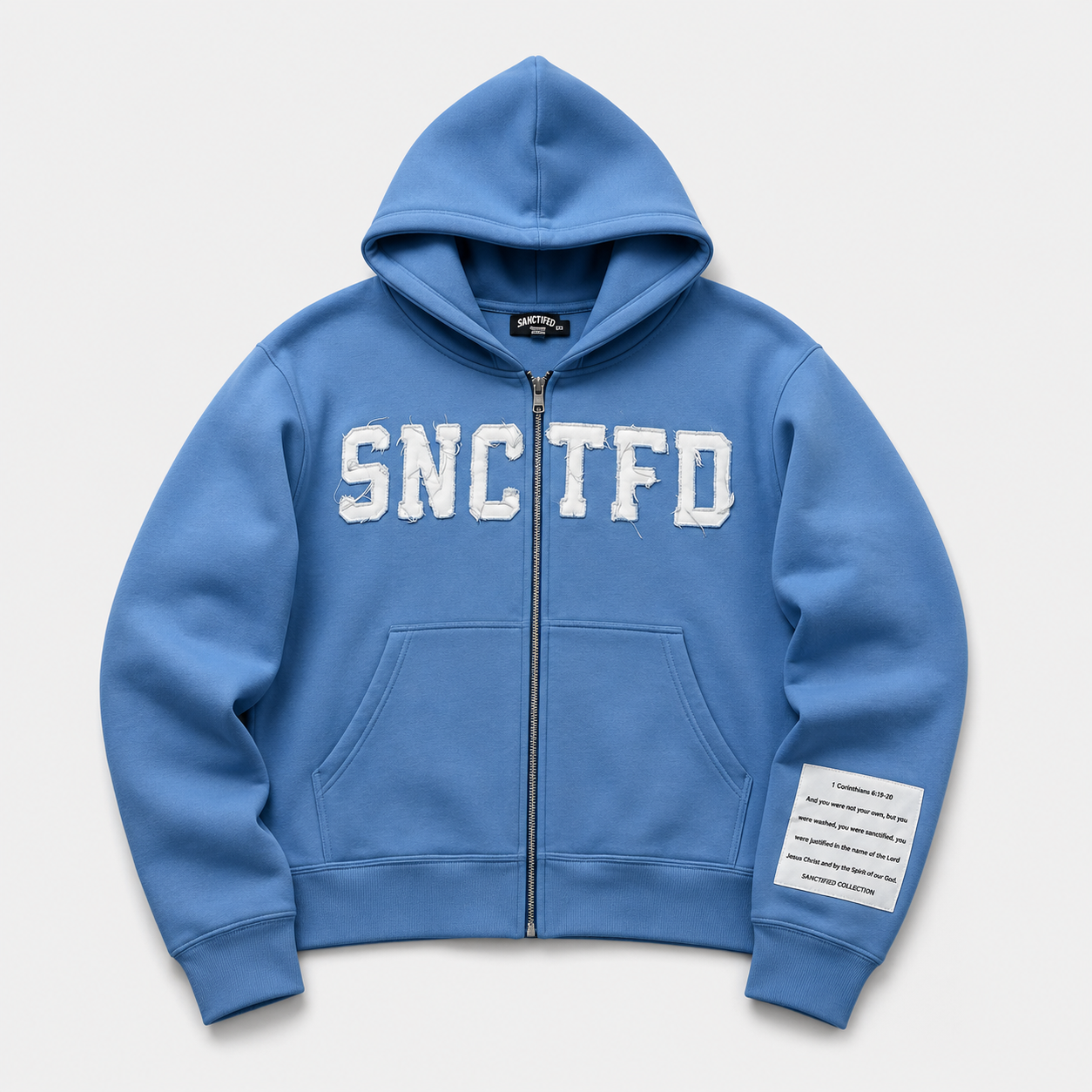 Oversized Sanctified Distressed Hoodie